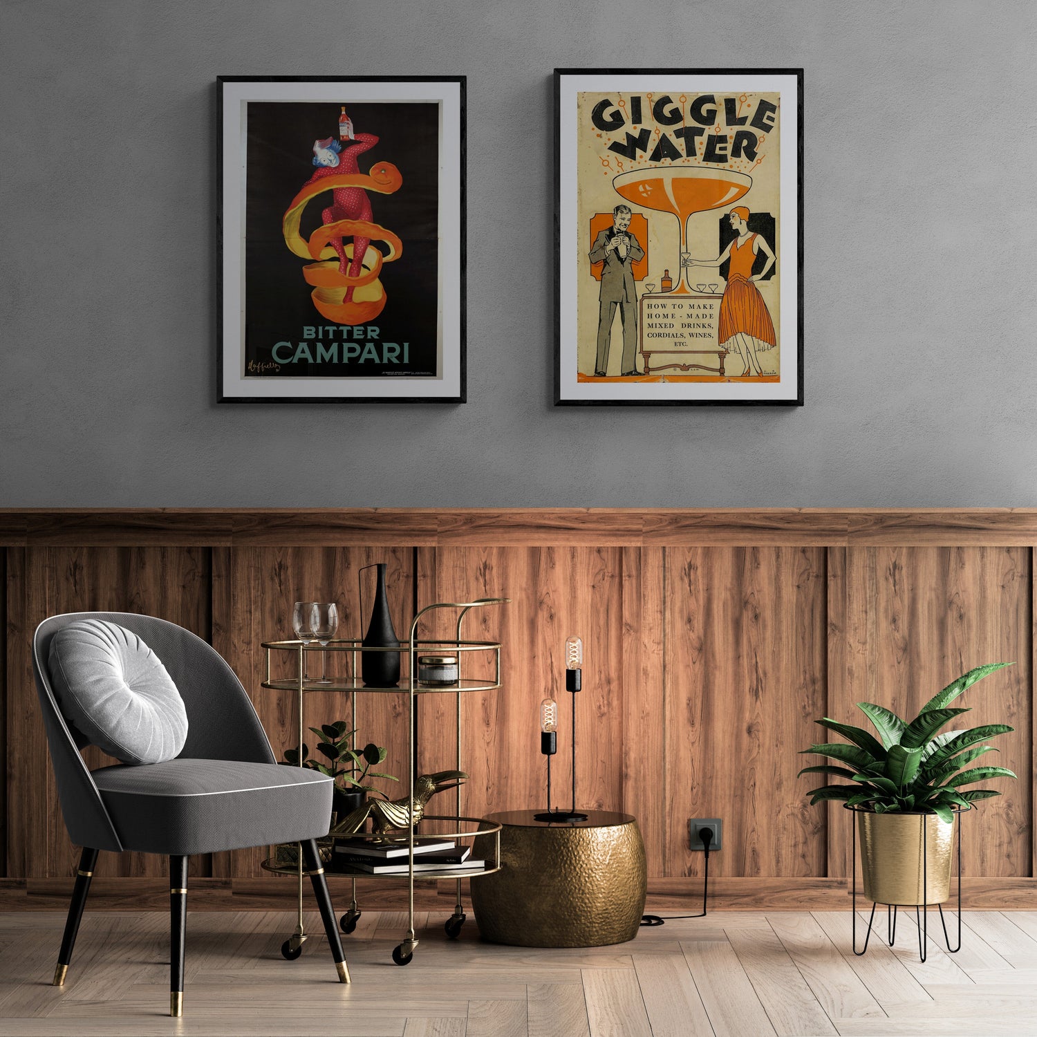 Vintage cocktail posters