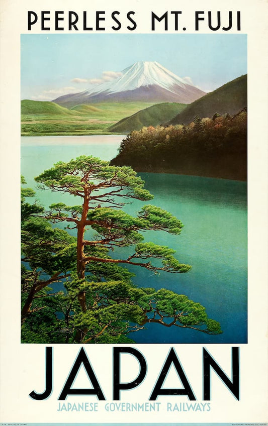 Japanese Travel Poster "Peerless Mt. Fuji" (1930s) – Government Railways