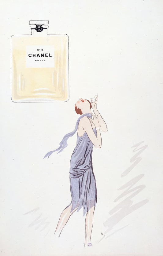 Annonce Chanel n°5 (années 1920) | impressions de salle de bains vintage | Georges Goursat