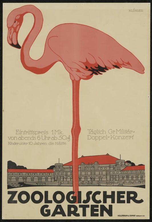 Vintage zoo poster - Julius Klinger: Zoologischer Garten (1910)