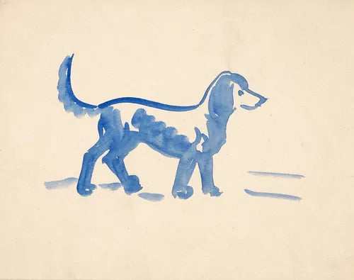 Blue dog art print (1920s) | Arnold Peter Weisz-Kubincan Posters, Prints, & Visual Artwork The Trumpet Shop   