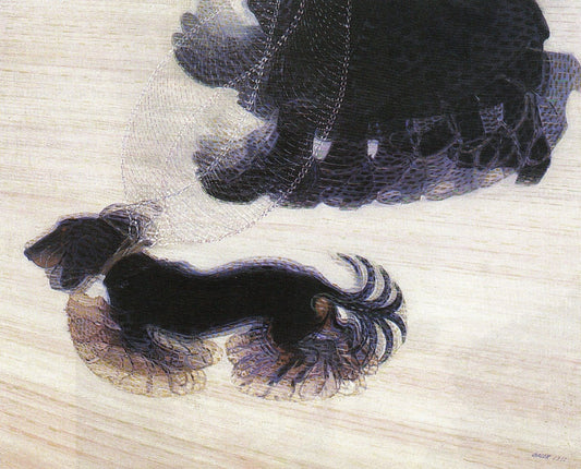Dynamism of a dog on a leash print (1900s) | Giacomo Balla Posters, Prints, & Visual Artwork The Trumpet Shop   