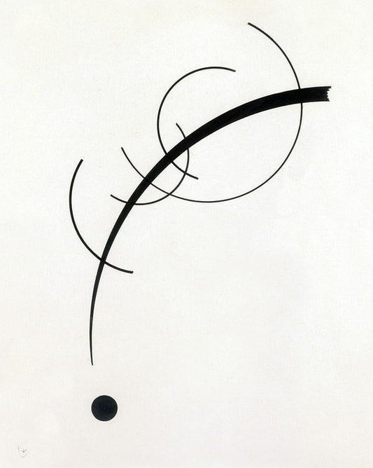 Kandinsky Free Curve to the Point print  (1920s) Posters, Prints, & Visual Artwork The Trumpet Shop   