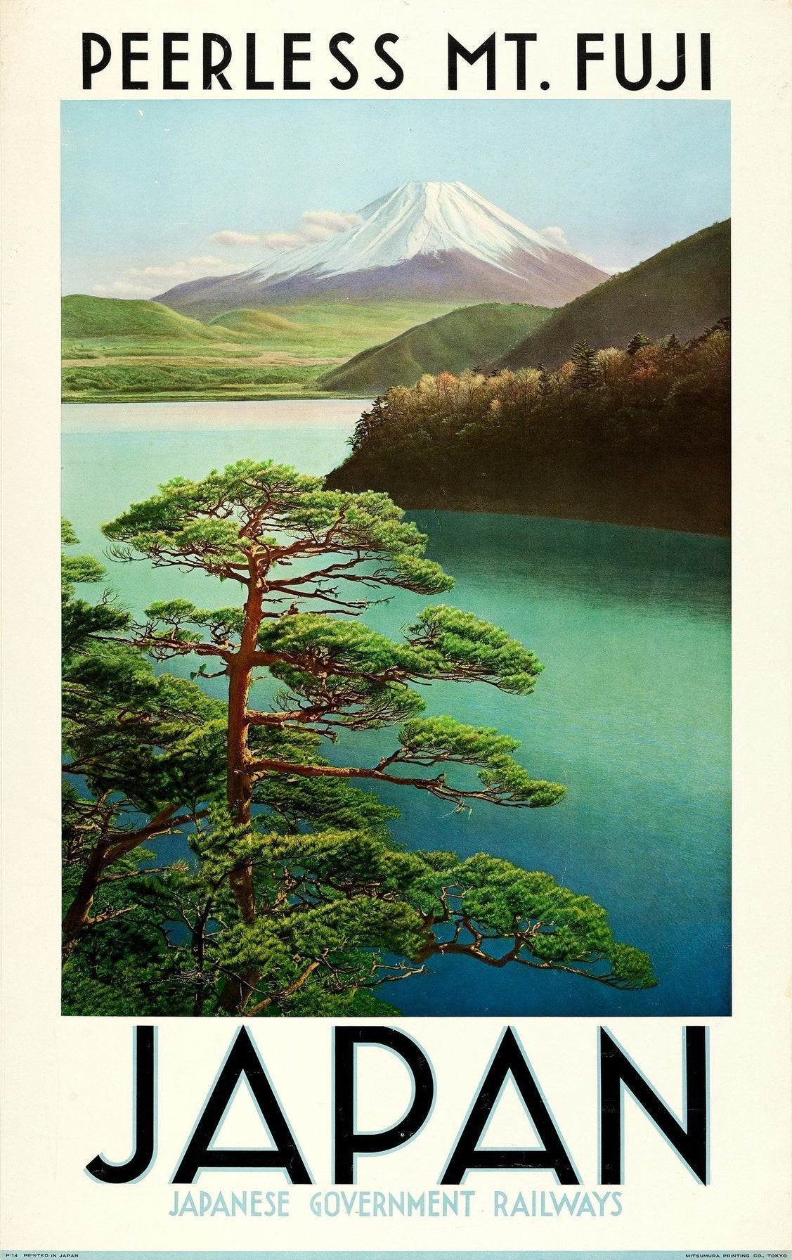 Mount Fuji poster (1930s)  Vintage travel posters Japan – The