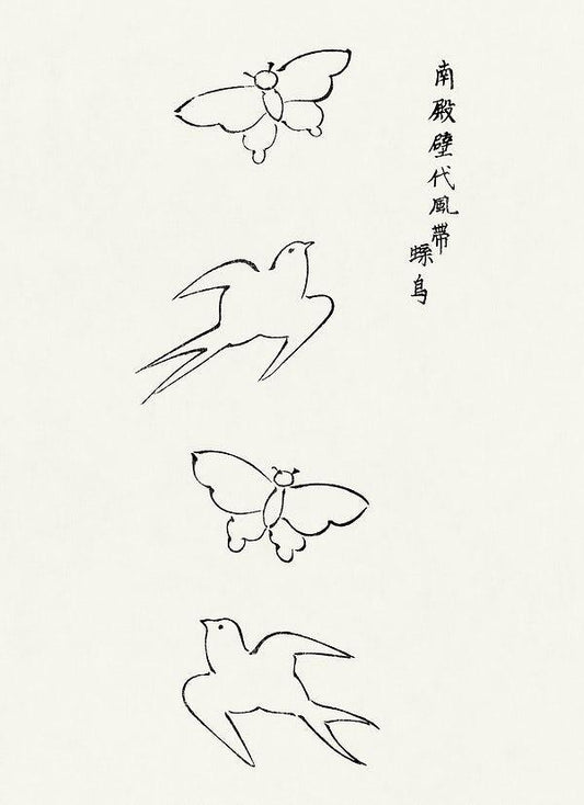 Birds and butterflies | Yatsuo no tsubaki | Taguchi Tomoki prints Posters, Prints, & Visual Artwork The Trumpet Shop   