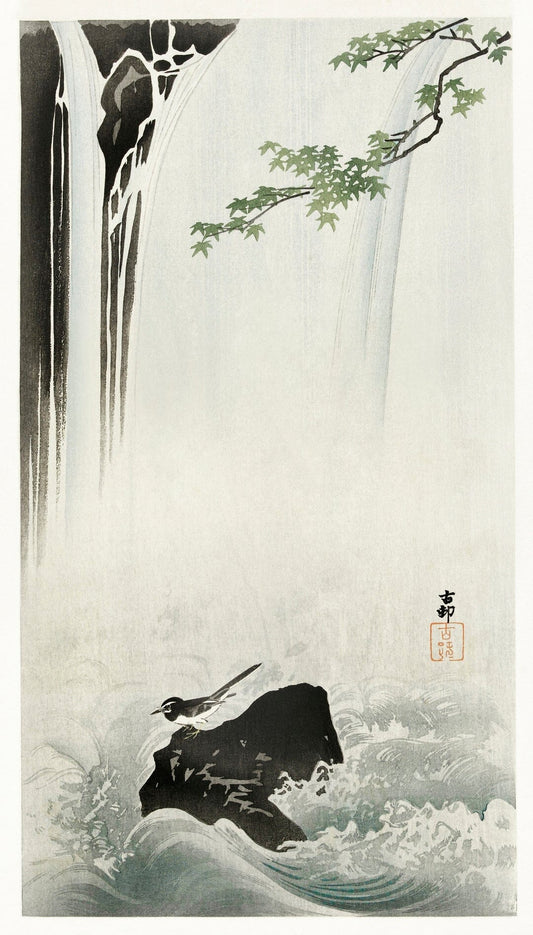 Japanese Waterfall (1900s) | Ohara Koson prints Posters, Prints, & Visual Artwork The Trumpet Shop   