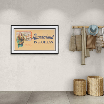 Launderland is spotless poster (1920s) | Laundry room prints Posters, Prints, & Visual Artwork The Trumpet Shop Vintage Prints   