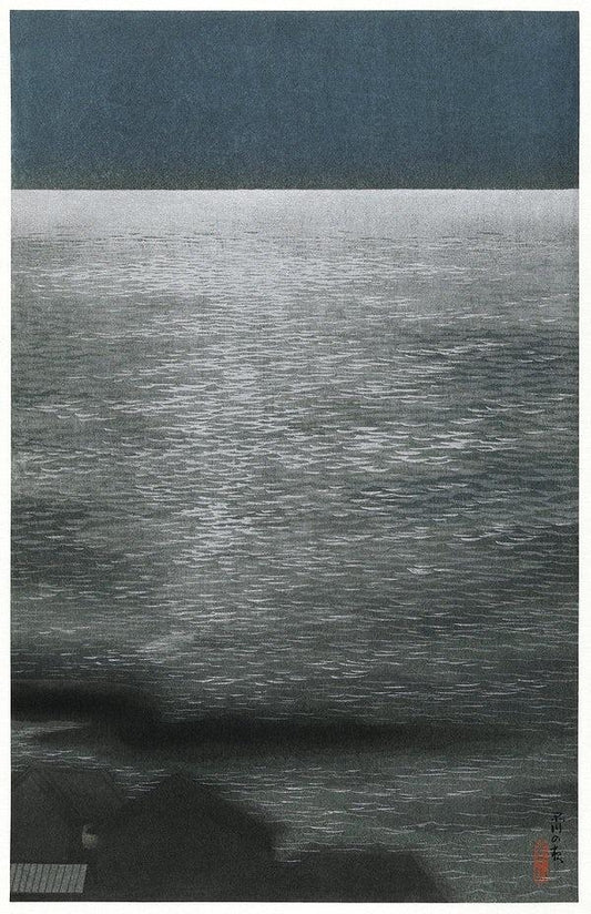 Ocean view by night in Shinagawa (1920s) | Moonlight prints Posters, Prints, & Visual Artwork The Trumpet Shop   