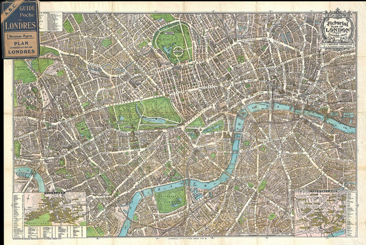 Vintage map of London (1920s) | Vintage map prints Posters, Prints, & Visual Artwork The Trumpet Shop   