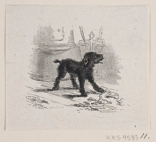 Puppy dog (1800s) | Vintage puppy art prints | F Hendricksen Posters, Prints, & Visual Artwork The Trumpet Shop   