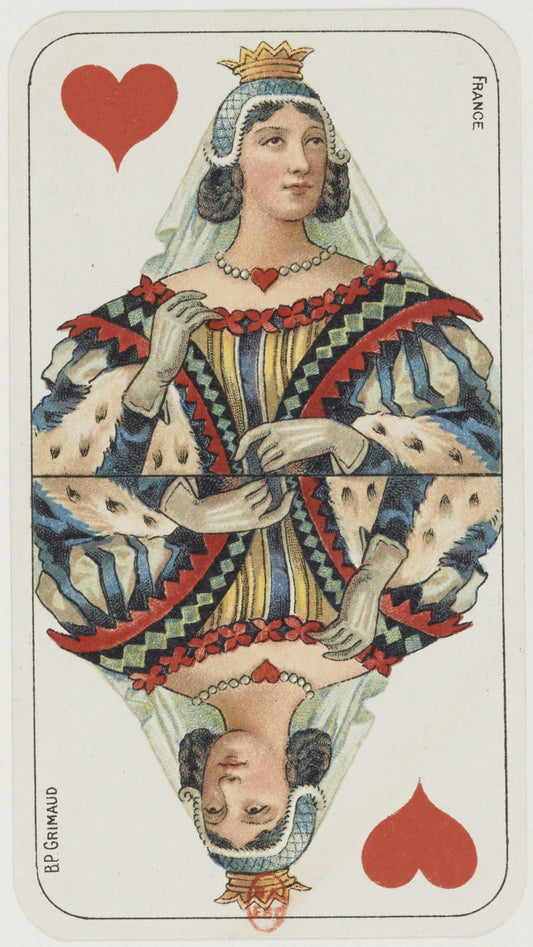 Queen of Hearts Tarot Card (1898) | Playing card wall art prints | BP Grimaud Posters, Prints, & Visual Artwork The Trumpet Shop   