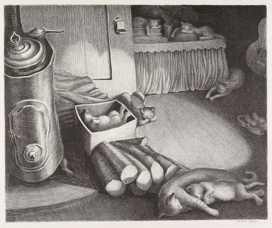 Seven cats sleeping (1930s) | Wanda Gag prints Posters, Prints, & Visual Artwork The Trumpet Shop   