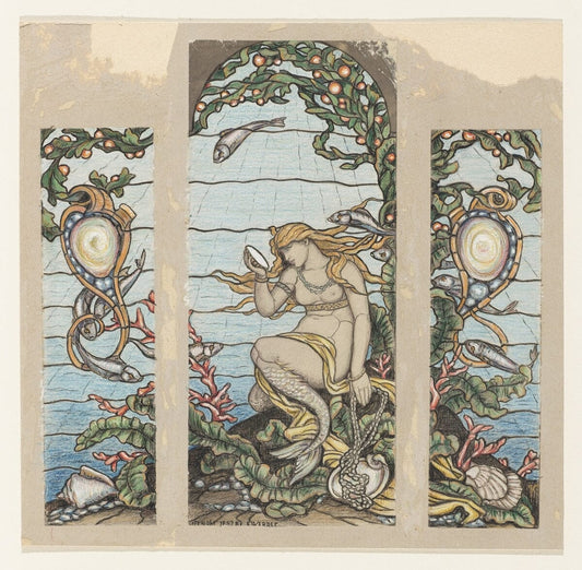 Stained glass design (1800s)  | Tiffany & Co prints Posters, Prints, & Visual Artwork The Trumpet Shop   