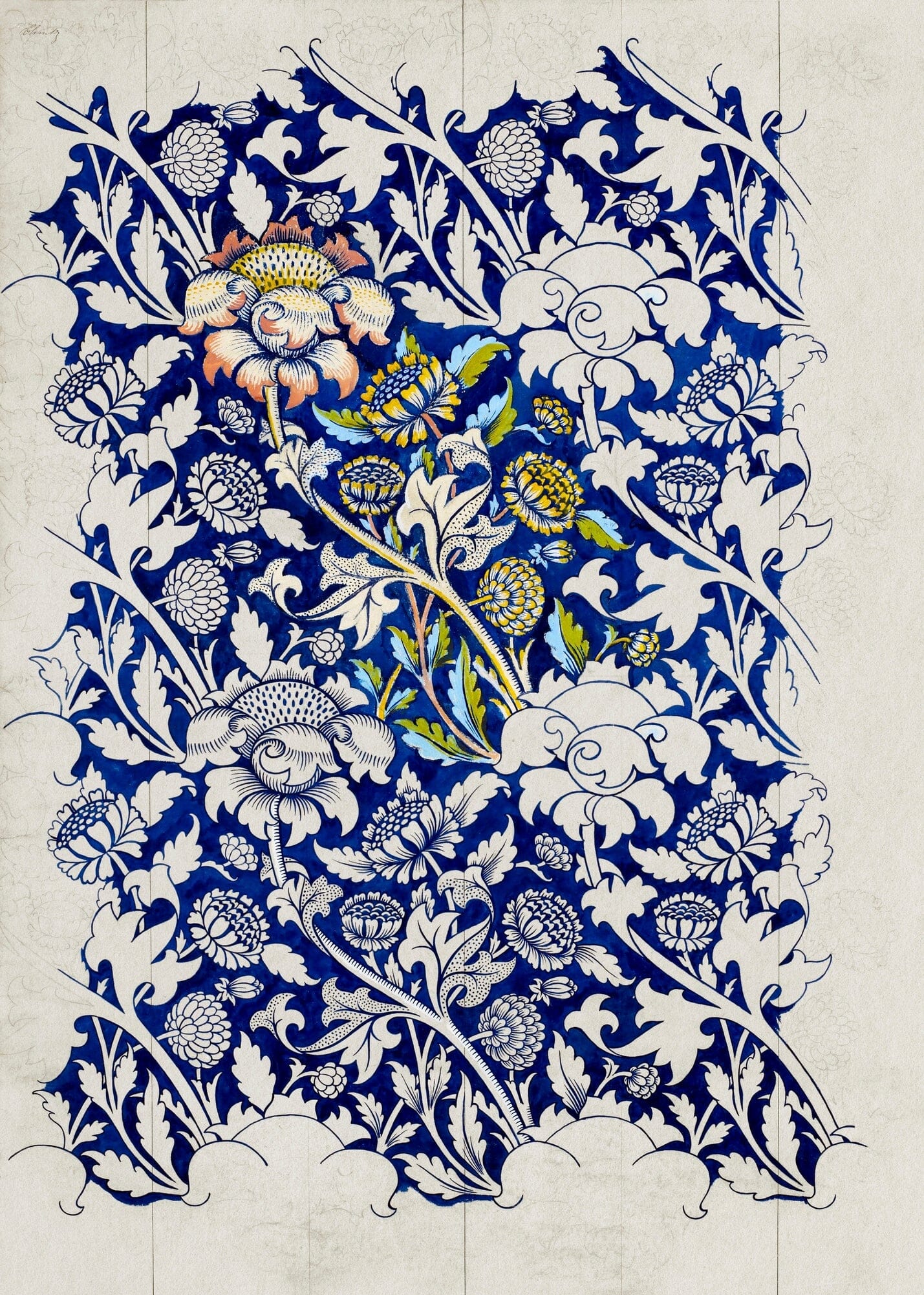 Wey design (1880s)  William Morris prints – The Trumpet Shop Vintage Prints
