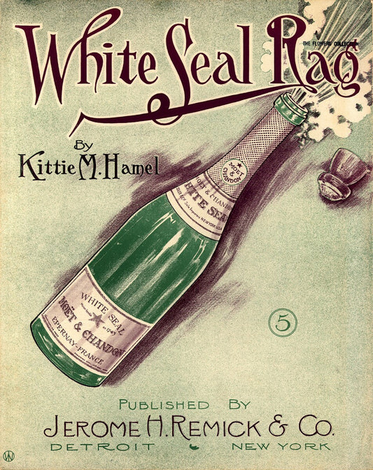 Sheet Music Cover (1900s) | Vintage Champagne Posters Posters, Prints, & Visual Artwork The Trumpet Shop   