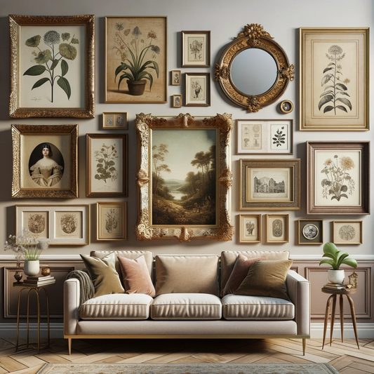 Vintage interior design tips for creating a gallery wall at home