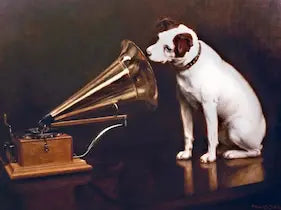 The Voice of the Past: Styling Vintage HMV "His Master's Voice" Prints for Timeless Décor