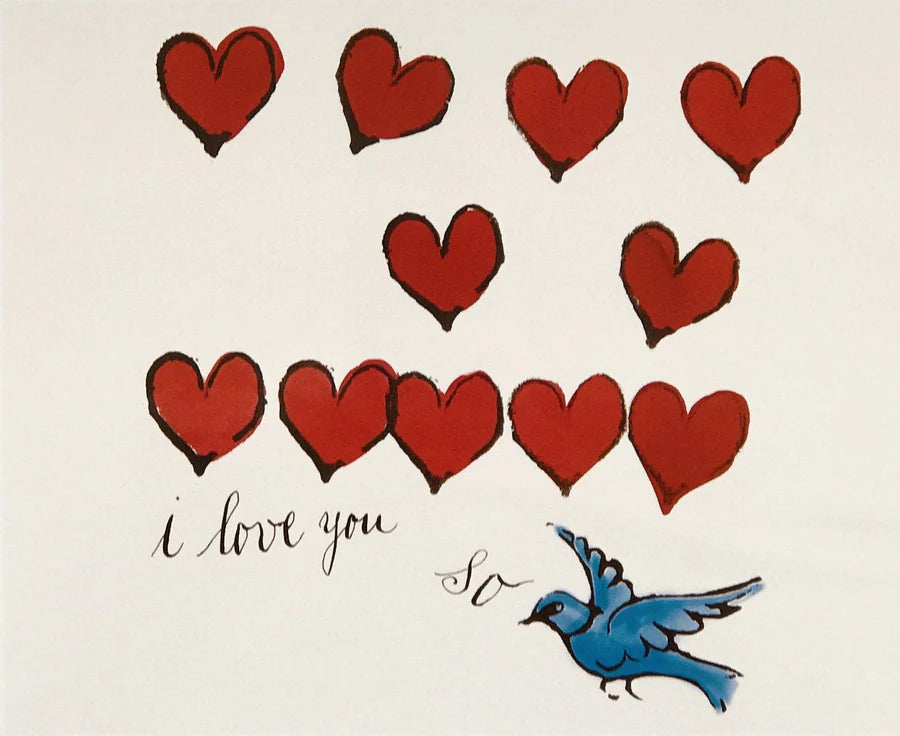 What was so important about Andy Warhol’s “I love you so” prints?