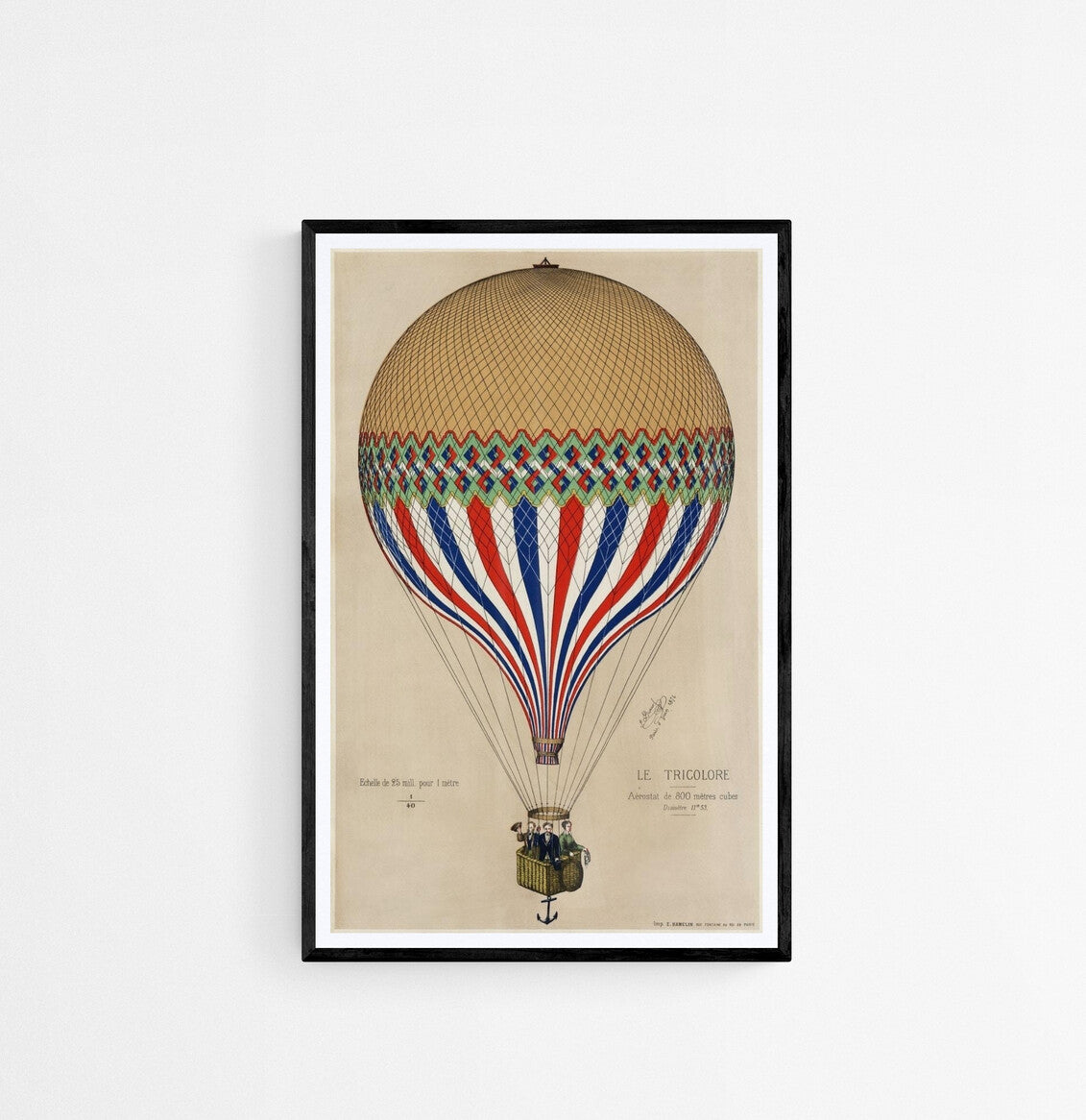 Vintage hot air balloon prints