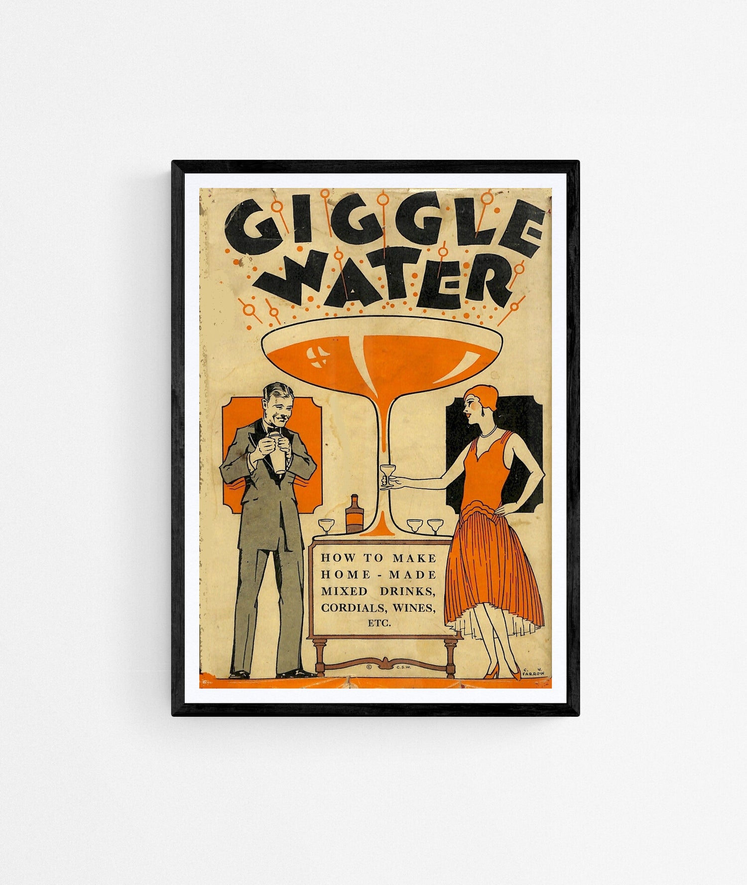 vintage cocktail prints