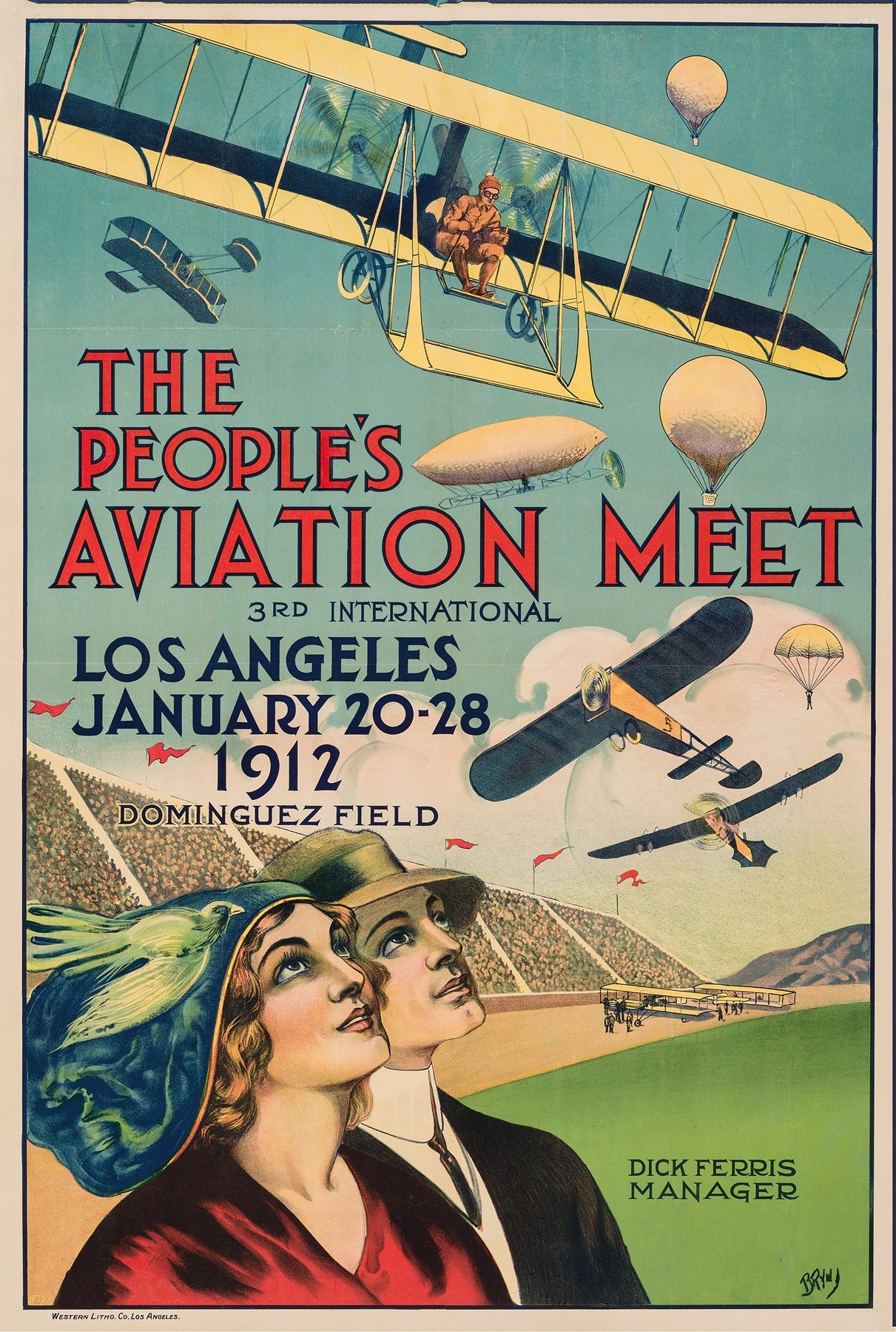 Los Angeles Aviation Poster (1900s) | Vintage travel art Posters, Prints, & Visual Artwork The Trumpet Shop   