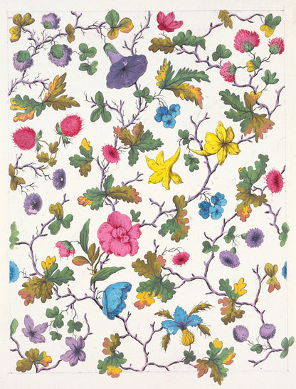 Floral design for printed textile (1800s)