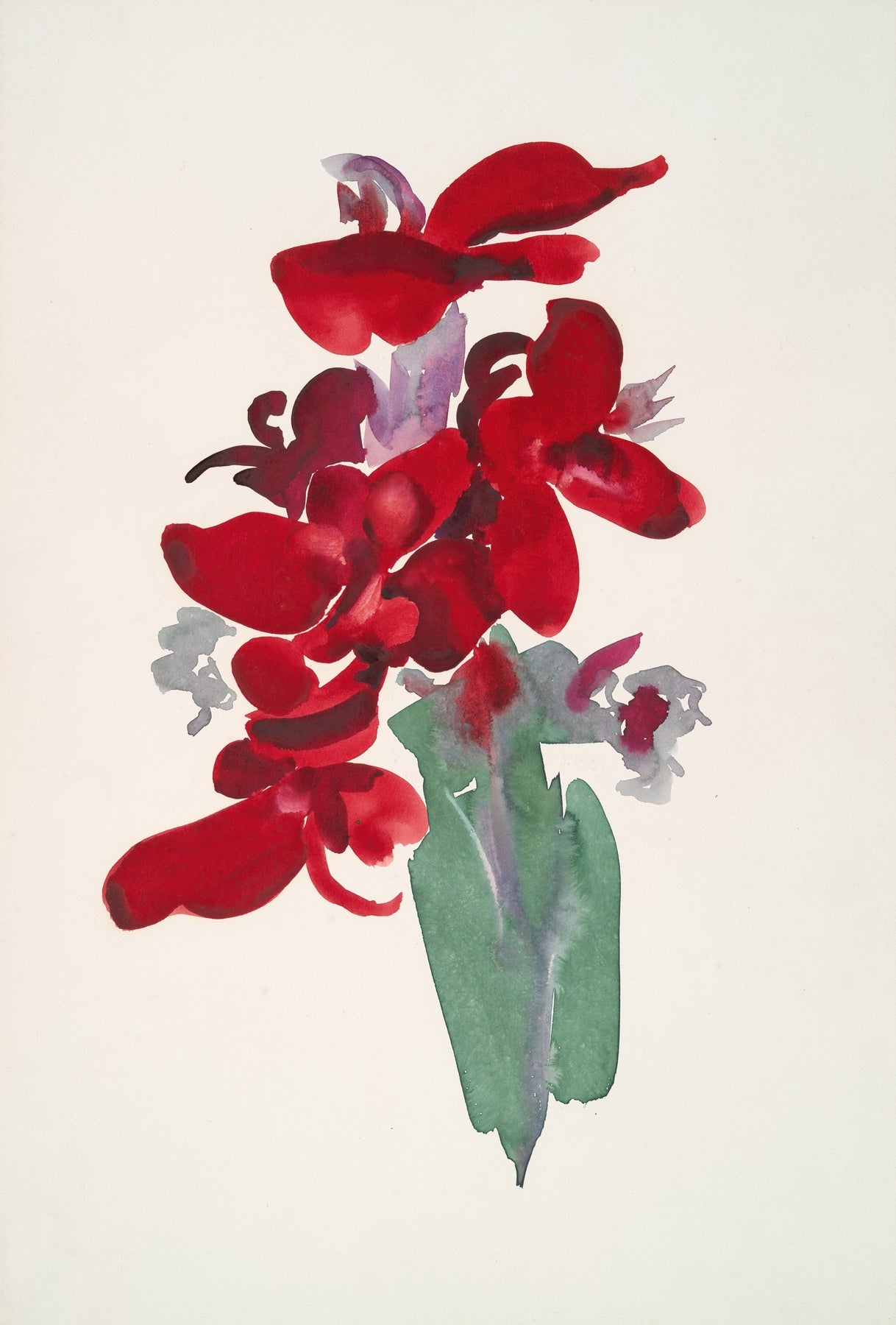 Georgia O'keeffe Red Canna flowers print (1900s) Posters, Prints, & Visual Artwork The Trumpet Shop Vintage Prints   