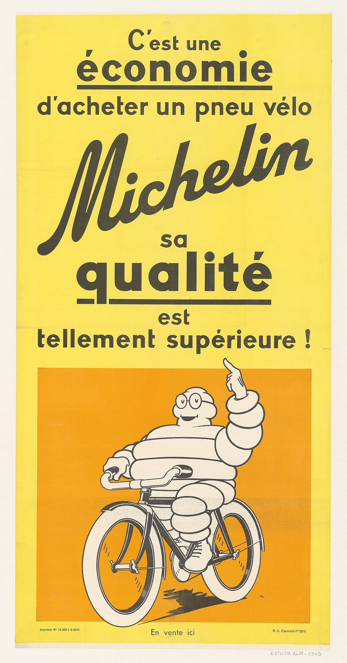 Michelin man bicycle tyres poster (1930s) Posters, Prints, & Visual Artwork The Trumpet Shop   