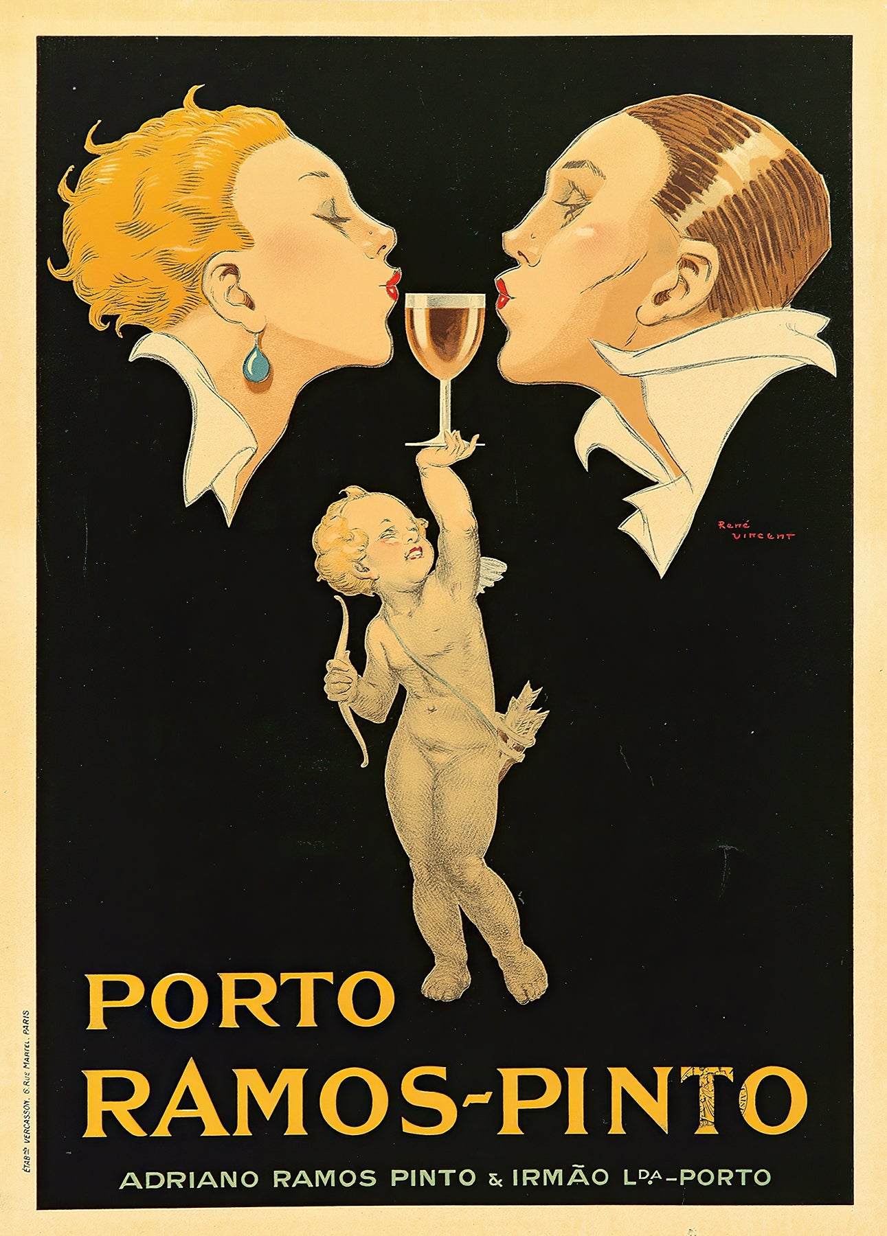 Ramos Pinto Port poster (1920s) | Vintage cocktail posters | Rene Vincent Posters, Prints, & Visual Artwork The Trumpet Shop   