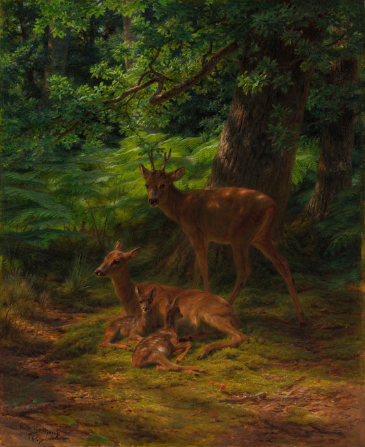 Deer family (1867) | Rosa Bonheur