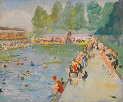 Chiswick swimming pool, London (1930s) | John Lavery artwork