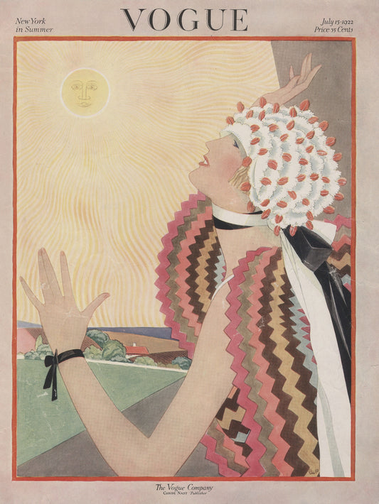 Vogue Magazine Cover (July, 1922) | Vintage Vogue prints | George Wolfe Plank Posters, Prints, & Visual Artwork The Trumpet Shop   