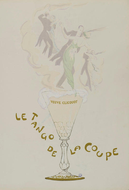 Veuve Clicquot poster “Le Tango de la coupe” (1900s) | Georges Goursat Posters, Prints, & Visual Artwork The Trumpet Shop   