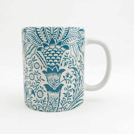 Indian patterned mug (313ml / 11oz) | Design by William Morris (1800s)