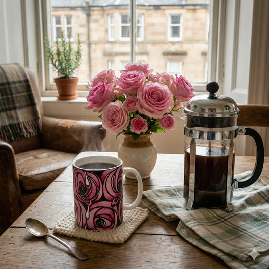 Charles Rennie Mackintosh Rose pattern mug (313ml / 11oz) | (c1915)