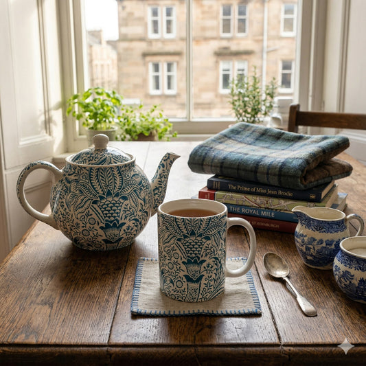 Indian patterned mug (313ml / 11oz) | Design by William Morris (1800s)