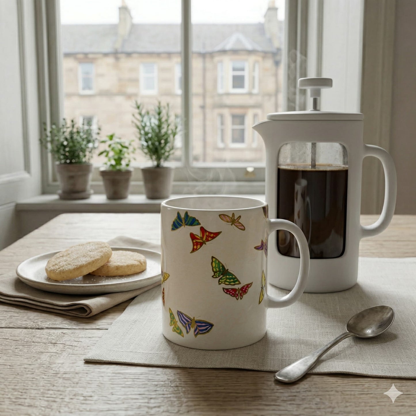"Cho Senshu" (One thousand butterflies) Japanese mug (313ml / 11oz) | Kamisaka Sekka (1904)