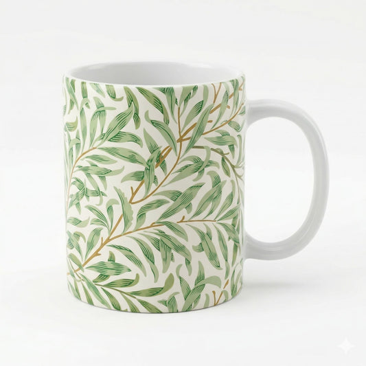 "Willow bough" patterned mug (313ml / 11oz) | Design by William Morris (1800s)