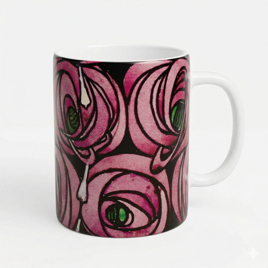 Charles Rennie Mackintosh Rose pattern mug (313ml / 11oz) | (c1915)