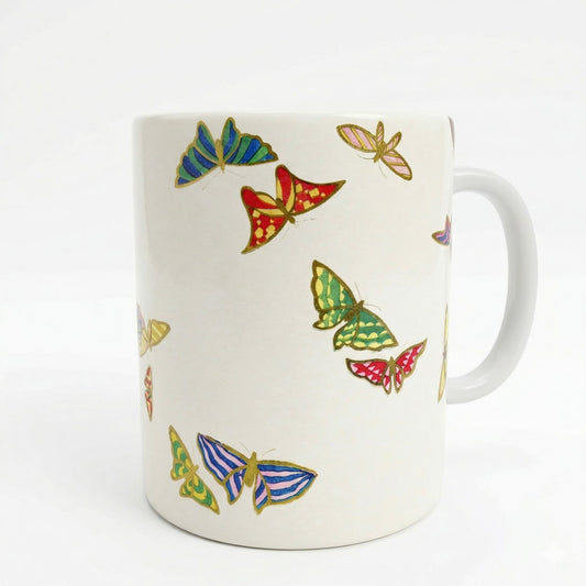 "Cho Senshu" (One thousand butterflies) Japanese mug (313ml / 11oz) | Kamisaka Sekka (1904)