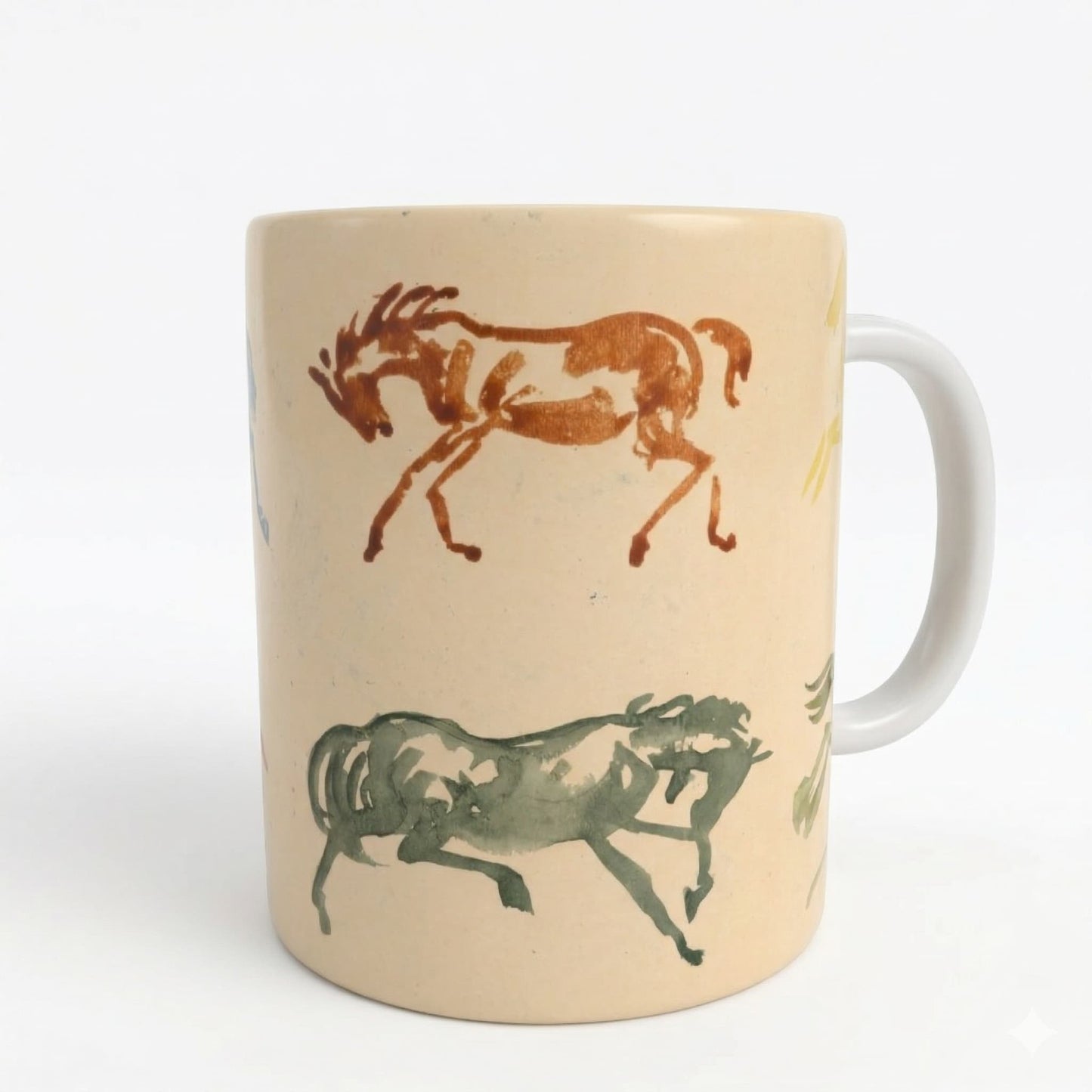 "Horses" patterned mug (313ml / 11oz) | Artwork by Arnold Peter Weisz-Kubínčan (c. 1920s)