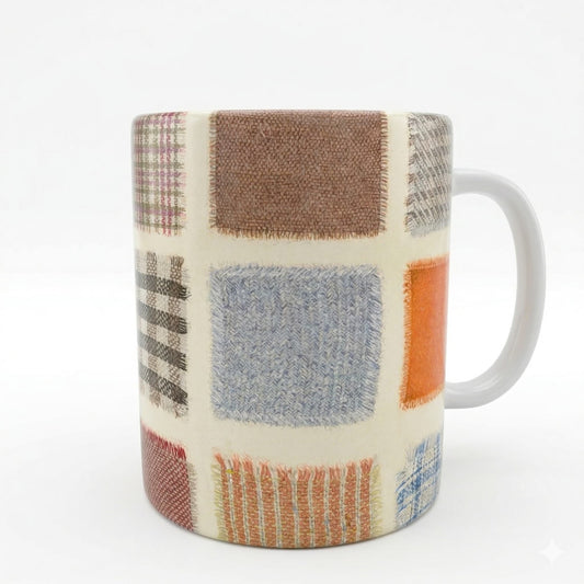 Textile patches mug (313ml / 11oz) | USA (c.1930s)