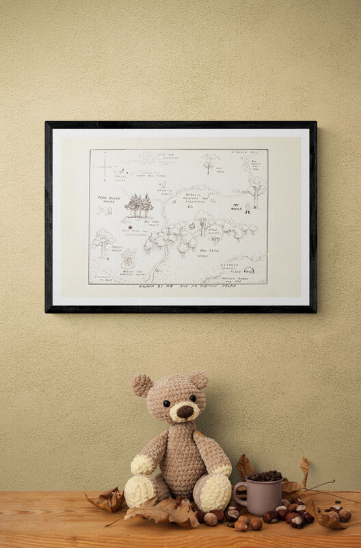 Hundred acre wood map (1920s) | EH Shepard | Vintage Winnie the Pooh pictures