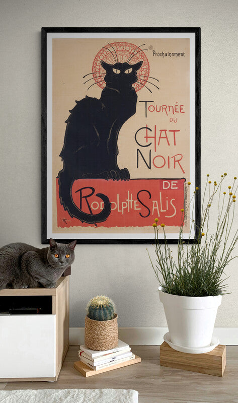 Affiche « Chat Noir », Paris (années 1890) | imprimés de chats vintage | Théophile Steinlen 