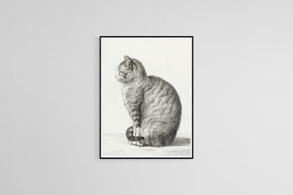 "Happy Cat" art print (1800s) | Jean Bernard