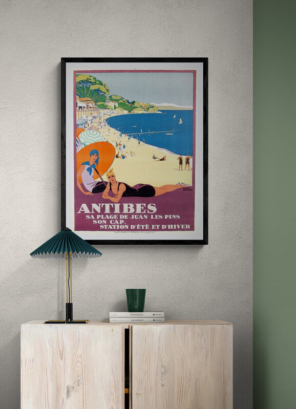 Antibes vintage travel poster print | 1930s | Roger Broders