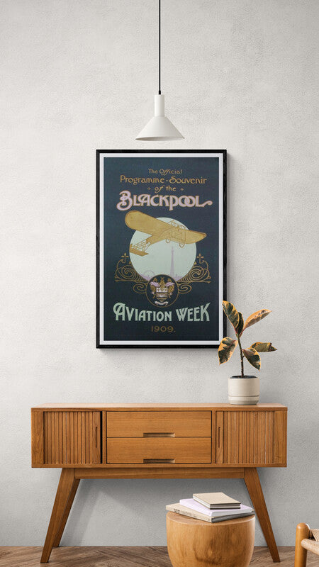 Blackpool Vintage Aviation wall art print (1900s)