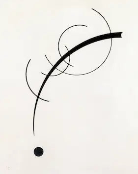 Abstract black line art on a white background