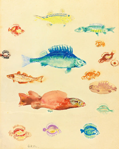 Poissons (Fish) (1900s) | Odilon Redon artwork