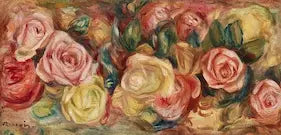 Artistic depiction of roses with a focus on color and texture.